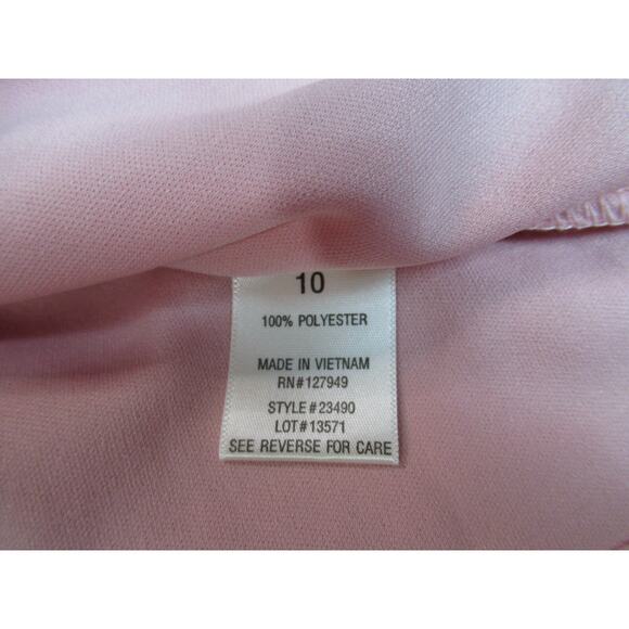 Emma & Michele Dress Womens Size 10 Lilac Geometric Ruffle Neck Preppy Shift NWT - Picture 8 of 10